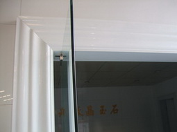pure white artifical stone door surround